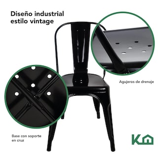 Foto 3 | Foto 3 | Silla KingsHouse Vintage Negra