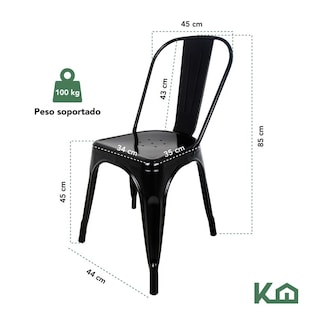 Foto 5 | Foto 5 | Silla KingsHouse Vintage Negra