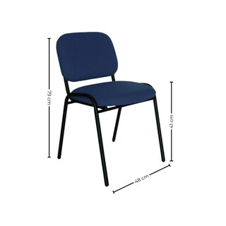 Foto 5 | Foto 5 | Offiho Silla De Oficina Ecovisita Para Salas De Espera, Consultorios En Tapiz De Tela Color Azul Marino