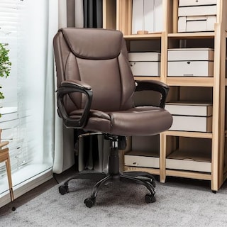 Foto 5 | Foto 5 | Silla De Oficina Amazonbasics Classic Puresoft, Acolchada En Poliuretano, Color Marrón - Venta Internacional.
