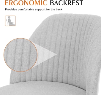 Foto 5 | Foto 5 | Silla De Escritorio Simple Deluxe Sin Brazos, Giratoria, Gris - Venta Internacional.