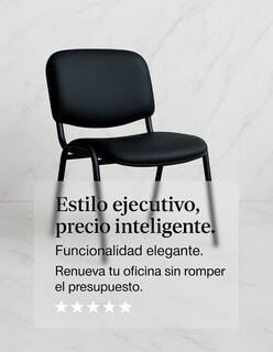 Foto 7 | Foto 7 | Offiho Set De 3 Sillas Para Oficina, Sala De Espera, Consultorio Con Tapiz De Tela Vinil Piel Negro
