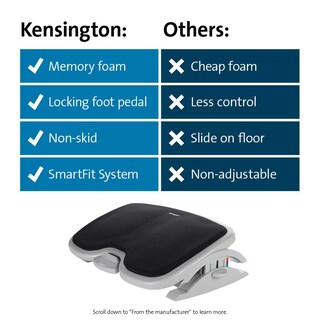 Foto 7 | Foto 7 | Reposapiés Kensington Smartfit Comfort De Espuma Viscoelástica Blanco/negro - Venta Internacional.
