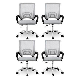 Foto 1 | Foto 1 | Set 4 Silla Oficina Linium Escritorio Salon Hogar Ergonomica Color Gris