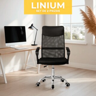 Foto 7 | Foto 7 | Set 2 Silla Oficina Escritorio Ejecutiva Elegante Ergo Premium Color Negro
