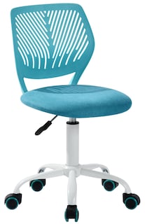 Foto 1 | Foto 1 | Silla De Escritorio Furniturer Kids Sin Brazos Con Ruedas Giratorias Color Azul - Venta Internacional.
