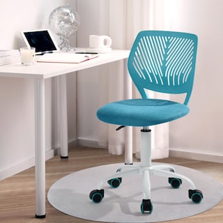 Foto 2 | Foto 2 | Silla De Escritorio Furniturer Kids Sin Brazos Con Ruedas Giratorias Color Azul - Venta Internacional.