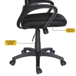 Foto 7 | Foto 7 | Silla De Oficina Lennox Ergonomica Color Negro Black Jack