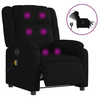 Foto 3 | Foto 3 | Sillón Reclinable Eléctrico Para Masajes Vidaxl Tela Negra - Venta Internacional.