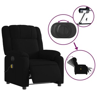 Foto 7 | Foto 7 | Sillón Reclinable Eléctrico Para Masajes Vidaxl Tela Negra - Venta Internacional.