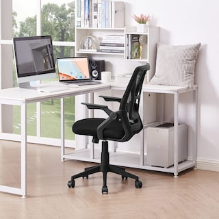 Foto 7 | Foto 7 | Silla De Oficina Vecelo Con Respaldo Medio Giratoria Ergonómica Color Negro Azabache - Venta Internacional.