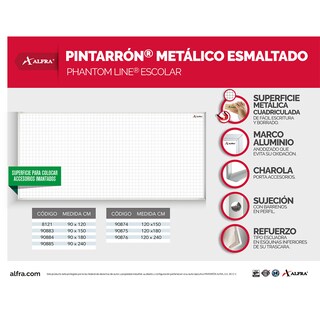 Foto 4 | Foto 4 | Pizarra Alfra Phanton color Blanco 90 x 120 cm