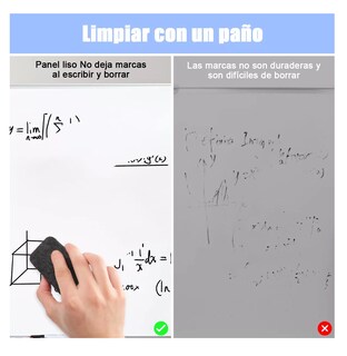 Foto 5 | Foto 5 | Pizarrón Magnética + Panel De Tiza Para Escritura 45 X 60 Blanco