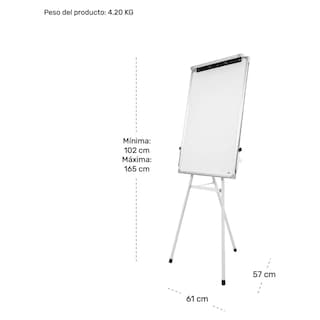 Foto 3 | Foto 3 | Pizarron Blanco 90x60cm Caballete Tripie Altura Ajustable Eo Safe Imports Esi-19063 Negro