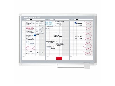 Foto 5 | Foto 5 | Planificador De Pizarra Blanca Mastervision Quarterly, 60 X 90 Cm - Venta Internacional.