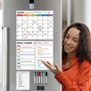 Foto 6 | Foto 6 | Calendario Magnético De Borrado En Seco Landneoo Para Nevera, Paquete De 3 - Venta Internacional.