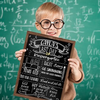 Foto 2 | Foto 2 | Consejo Escolar Aberlls Para El Primer Y El Último Día, 28 X 36 Cm, Doble Cara - Venta Internacional.