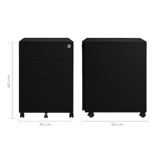 Foto 5 | Foto 5 | Archivero Metalico Organizador 2+1 Gavetas Sarre Mundo In Color Negro