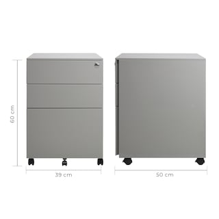 Foto 5 | Foto 5 | Archivero Metalico Organizador 2+1 Gavetas Sarre Mundo In Color Gris