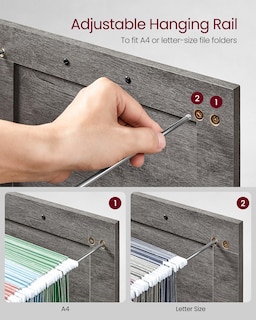 Foto 4 | Foto 4 | Archivador Vasagle Con Soporte Para Impresora De 3 Cajones, Gris - Venta Internacional.
