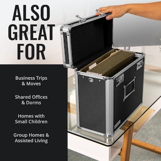 Foto 7 | Foto 7 | Caja Organizadora De Archivos, Tamaño Carta, Tamaño Carta, Con Candado, Negra - Venta Internacional.