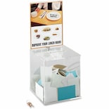 Caja De Colección Safco 4234cl Acrílica Transparente Con Cerradura Y 2 Llaves - Venta Internacional.