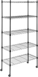 Estanterías De Almacenamiento Simple Deluxe De 5 Niveles, Negras - Venta Internacional.