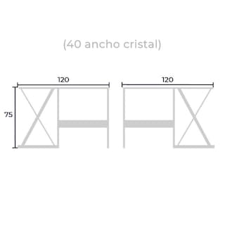 Foto 7 | Foto 7 | Escritorio Mundo In 909ge Cristal Esmerilado en L