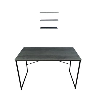 Foto 1 | Foto 1 | Escritorio Herreria Minimalista Industrial más Repisas 120 X 60 CM color Gris