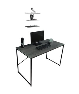 Foto 2 | Foto 2 | Escritorio Herreria Minimalista Industrial más Repisas 120 X 60 CM color Gris