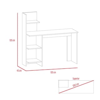 Foto 7 | Foto 7 | Escritorio Vilna, Rovere Y Blanco, Virtual Muebles