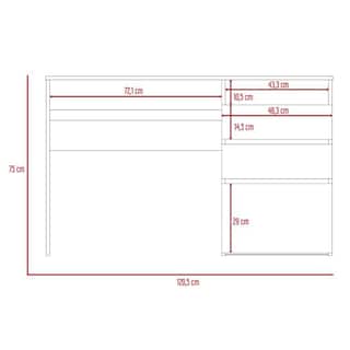 Foto 8 | Foto 8 | Escritorio Venus, Café Claro, Con Dos Cajones Virtual Muebles