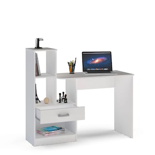 Foto 2 | Foto 2 | Escritorio Muebles Oficina Cajón Organizador Con Estantería Mundo In Color Blanco