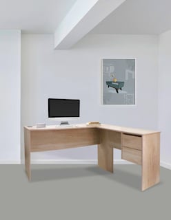 Foto 7 | Foto 7 | Escritorio En L Con Cajón Y Pasacables Minimalista