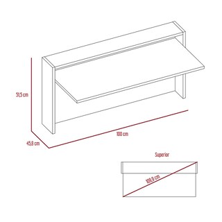 Foto 6 | Foto 6 | Combo Alis, Incluye Librero Divisor Y Escritorio Flotante Virtual Muebles