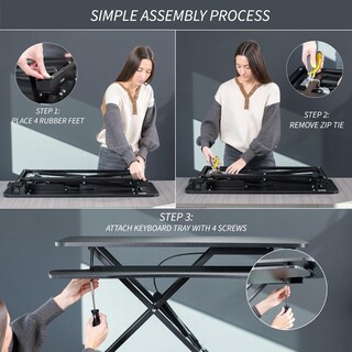Foto 7 | Foto 7 | Convertidor De Escritorio Vivo Serie K De 42 Pulgadas, Ajustable En Altura, Negro - Venta Internacional.