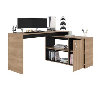 Foto 3 | Foto 3 | Escritorio En L Axis Fresno Europeo y Wengue Virtual Muebles