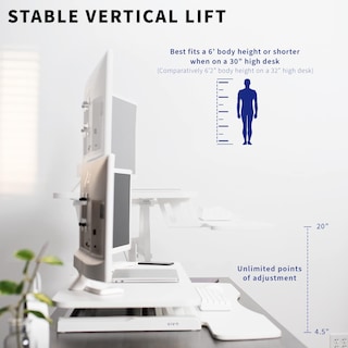 Foto 4 | Foto 4 | Convertidor De Escritorio Vivo Serie K Desk-v042kw 42 Pulgadas Blanco - Venta Internacional.