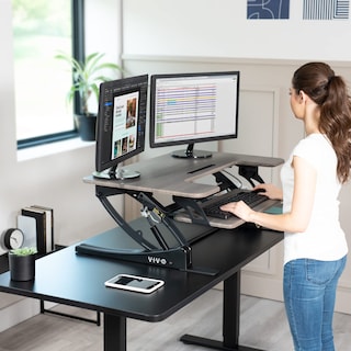 Foto 6 | Foto 6 | Convertidor De Escritorio Vivo Serie V De 36 Pulgadas Con Altura Ajustable, Color Gris - Venta Internacional.