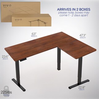 Foto 6 | Foto 6 | Escritorio De Pie Vivo Desk-e3ctd-47 De Esquina Eléctrico En Forma De L - Venta Internacional.