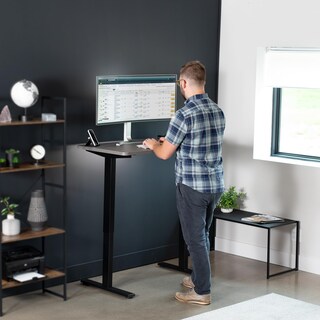 Foto 7 | Foto 7 | Escritorio De Pie Vivo Electric Desk-kit-1b4g 110x60 Cm Gris Oscuro - Venta Internacional.