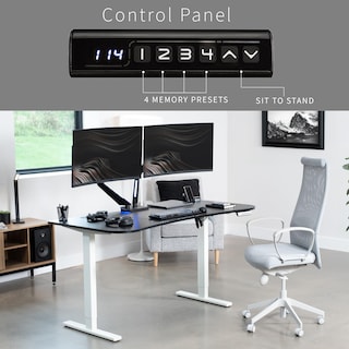 Foto 6 | Foto 6 | Escritorio De Pie Vivo Desk-kit-1w1r Eléctrico 160 X 80 Cm Negro/blanco - Venta Internacional.