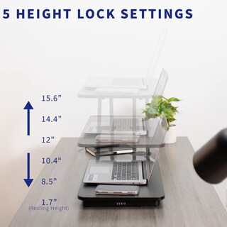 Foto 5 | Foto 5 | Elevador De Teclado Vivo Desk-v024a Con Tapa Única De 24 Pulgadas, Negro - Venta Internacional.