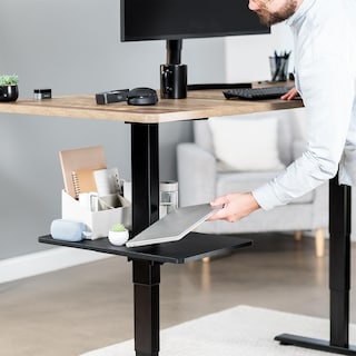 Foto 5 | Foto 5 | Estante Para Patas Para Debajo Del Escritorio Vivo Desk-sf02lu, Ajustable, Negro - Venta Internacional.