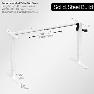 Foto 3 | Foto 3 | Estación De Trabajo Eléctrica Con Estructura De Escritorio Vertical Vivo Desk-v100ew - Venta Internacional.