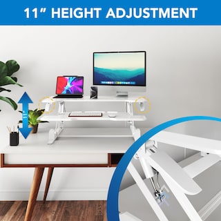 Foto 3 | Foto 3 | Convertidor De Escritorio Mount-it! Soporte De Altura Ajustable, Color Blanco - Venta Internacional.