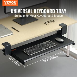 Foto 2 | Foto 2 | Bandeja Para Teclado Vevor Con Abrazadera Para Debajo Del Escritorio, Deslizable, 68 X 28 Cm - Venta Internacional.