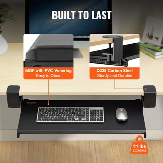 Foto 6 | Foto 6 | Bandeja Para Teclado Vevor Con Abrazadera Para Debajo Del Escritorio, Deslizable, 68 X 28 Cm - Venta Internacional.