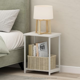 Foto 2 | Foto 2 | Mesa Auxiliar Furinno Simplistic Industrial Con Estructura Metálica Blanca - Venta Internacional.