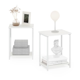 Foto 1 | Foto 1 | Mesa Auxiliar Furinno Simplistic Industrial Con Estructura Metálica Blanca - Venta Internacional.